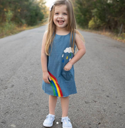 Chambray Coverall Dress